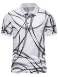 Herren Poloshirt mit modernem grafischen Muster und atmungsaktiven Eigenschaften