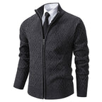 Herren modische Strickjacke mit grafischem Zipper-Design