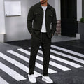 Herren modisches Freizeitanzug mit strukturierter Jacke und bequemer Hose R&B