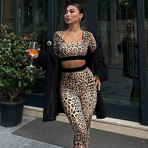 Damen Figurbetontes Flared Jumpsuit mit Animal-Print R&B