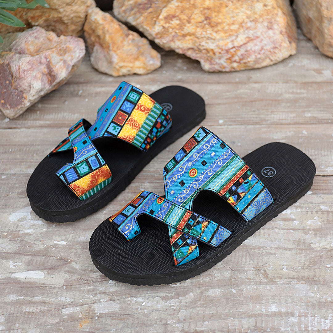 Damen Bequeme Fußbett-Sandalen mit kreativen Mustern R&B