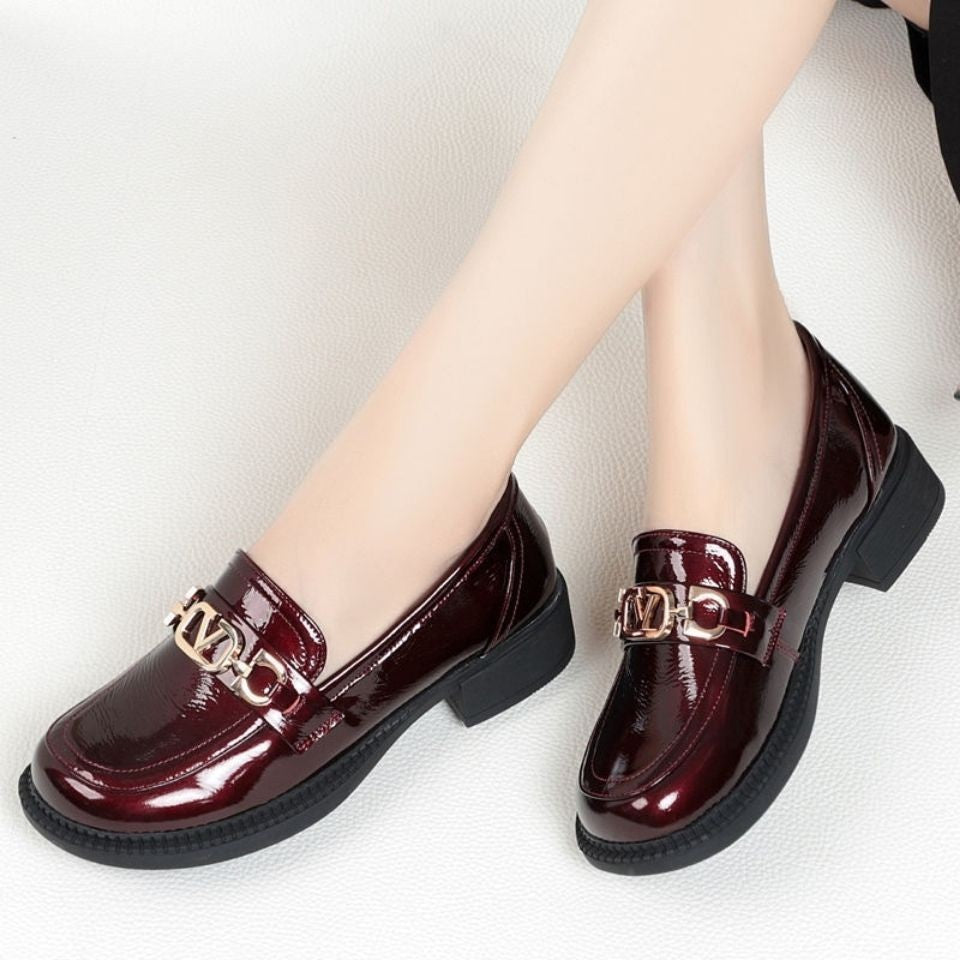 Damen Elegante und stilvolle Loafers mit Blockabsatz