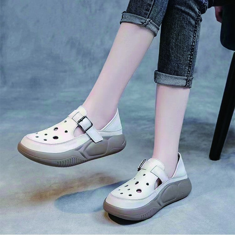 Damen Bequeme und modische Clogs mit verstellbarem Riemen und atmungsaktiver Sohle R&B