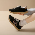 Damen Sneakers aus Wildleder mit modischem Leopardenmuster R&B