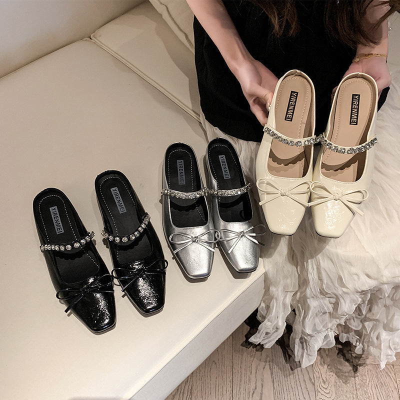 Damen elegante Schleifen-Pumps mit Kristall-Verzierung R&B