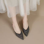 Damen schicke Slingback-Pumps mit funkelndem Strass R&B
