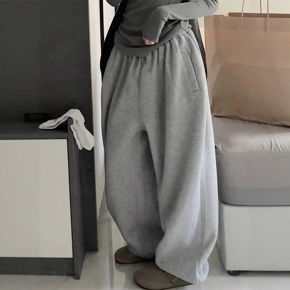 Damen bequeme Sweatpants mit elastischem Bund und legerem Schnitt R&B