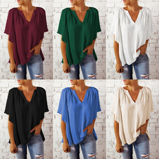Damen elegante Chiffon-Bluse R&B