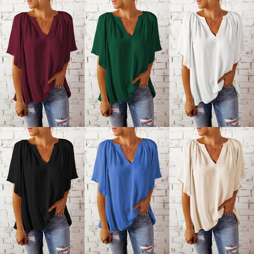 Damen elegante Chiffon-Bluse R&B