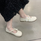Damen Ballerinas mit dekorativer Schleife und eleganten Perlenverzierungen R&B