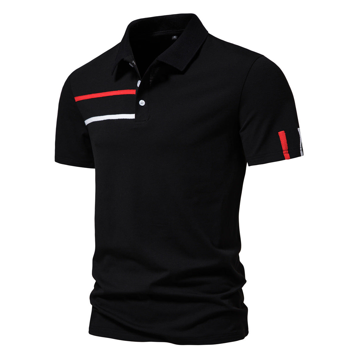 Herren Poloshirt mit kreativem Farbdesign und modischen Akzenten