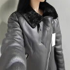 Damen trendige und funktionale Oversize-Jacke mit abnehmbarer Kapuze R&B