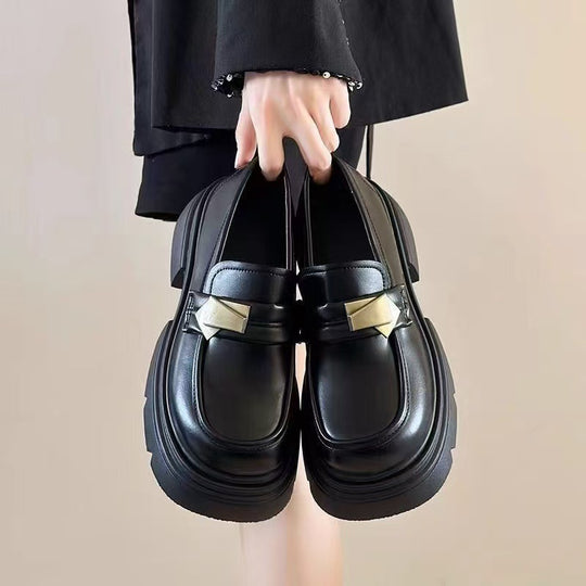 Damen Modische Loafers mit elastischem Socken-Ausschnitt und angesagtem Schnallen-Detail R&B