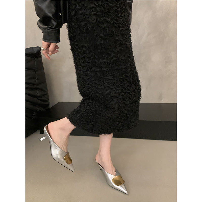 Damen Slingback Pumps mit elegantem Metallic-Design R&B