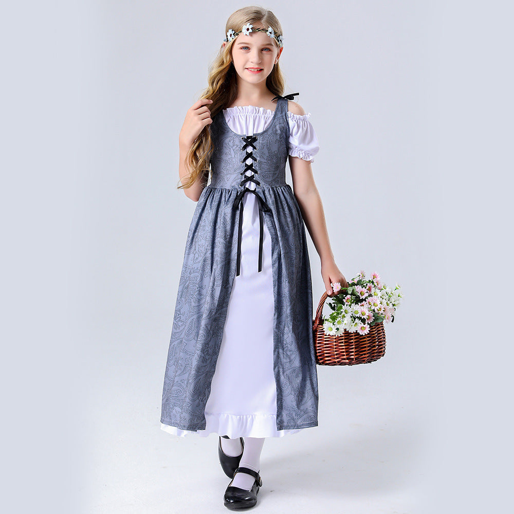 Damen Trachtenkleid mit romantischen Rüschendetails und bezaubernder Schnürung R&B