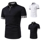 Herren Poloshirt mit modernem Paisleymuster und sportlichem Schnitt