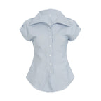 Damen elegante Bluse mit modernen Streifen R&B