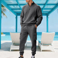 Herren Funkelndes Freizeit-Ensemble mit hohem Kragen und praktischen Taschen R&B