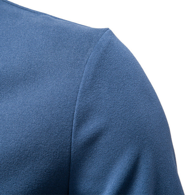 Herren funktionaler Sweatshirt mit hohem Kragen und kurzem Reißverschluss