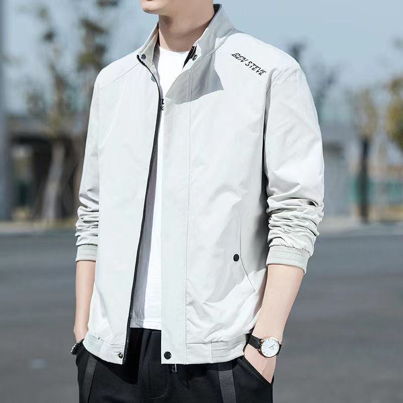Herren sportliche Übergangsjacke mit hohem Kragen R&B