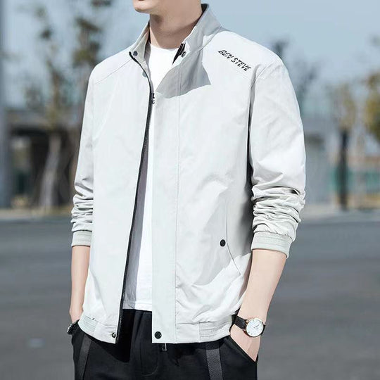 Herren sportliche Übergangsjacke mit hohem Kragen R&B