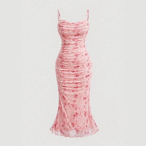Damen Wickelkleid mit Rüschendetails und floraler Struktur R&B