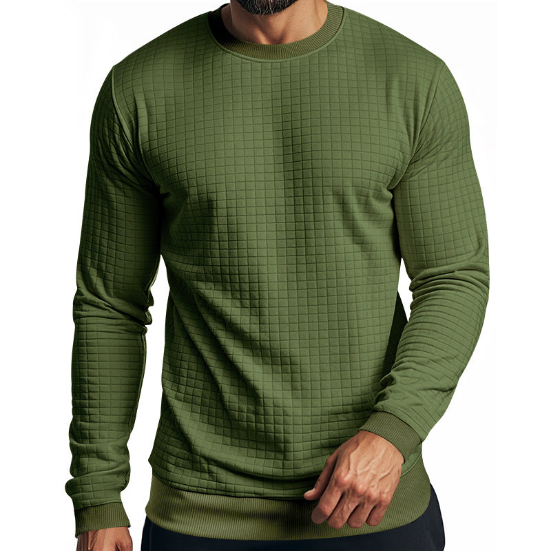 Herren Langarm-Sweatshirt mit strukturiertem Design und elastischem Bund R&B