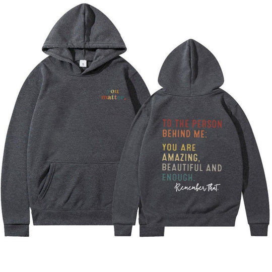 Damen Kapuzenpullover mit motivierendem Schriftzug R&B
