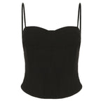 Damen Corsage-Top mit feinen Trägern und strukturiertem Design R&B