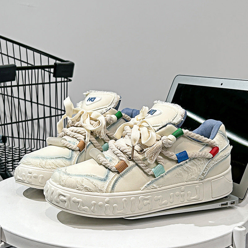Damen modische Sneaker mit einzigartigem Schnürsystem und hochflexibler Sohle R&B