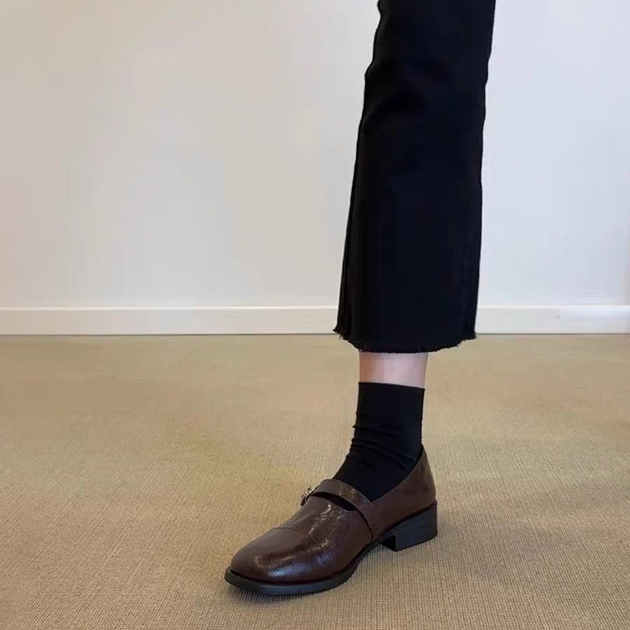 Damen Komfortable Slipper mit dekorativen Riemen und eleganter Schnalle R&B