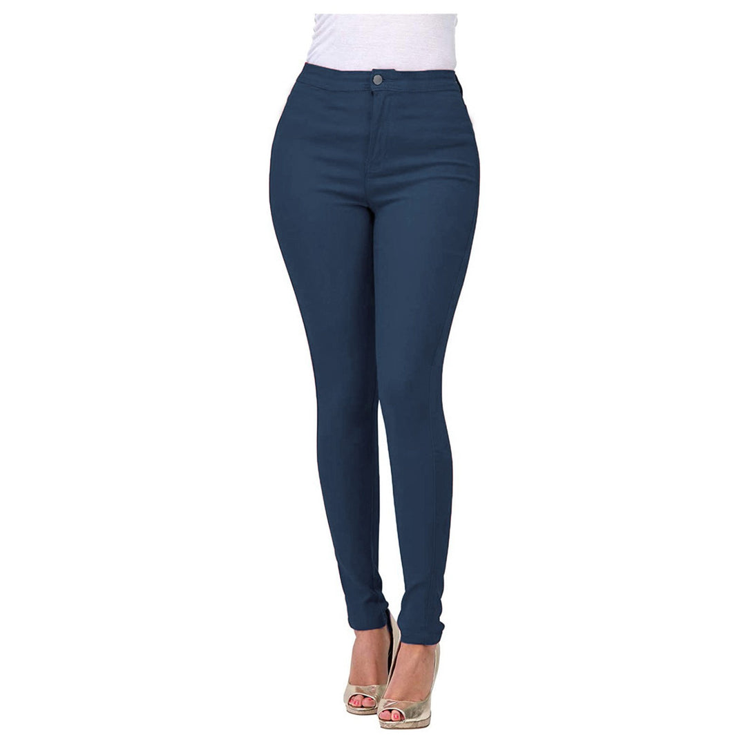 Damen Hoch geschnittene Skinny Jeans mit elastischem Stretch R&B