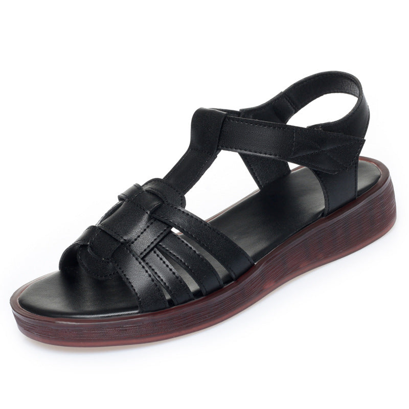 Damen Komfortable Riemchensandalen mit anatomisch geformtem Fußbett und rutschfester Sohle R&B