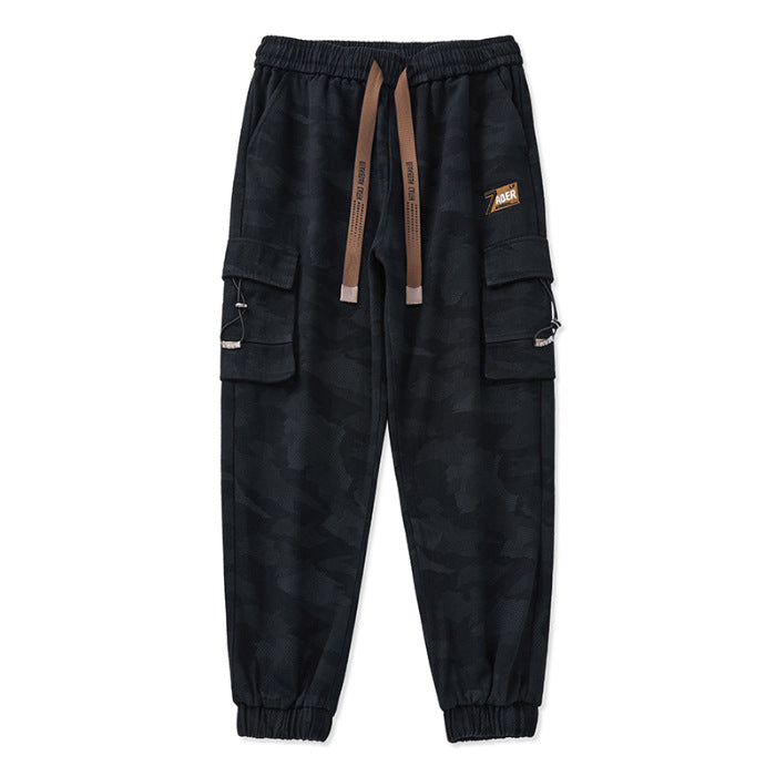 Herren Cargohose mit funktionalen Reißverschlusstaschen und elastischem Bund R&B