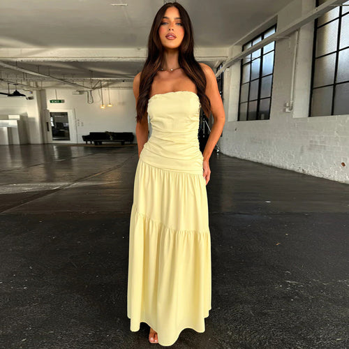Damen romantisches Wickelkleid mit voluminösem Rock und gerafftem Oberteil R&B
