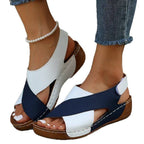 Damen Komfortable Wedge-Sandalen mit atmungsaktiven Riemen und modischem Schnitt R&B