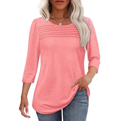 Damen Elegant geschnittenes Oberteil mit gerafften Details R&B