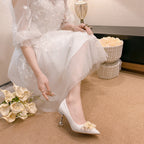 Damen Glamouröse High Heels mit floralen Details und elegantem Absatz R&B