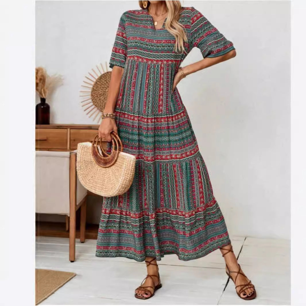 Damen Maxikleid im Ethno-Design R&B