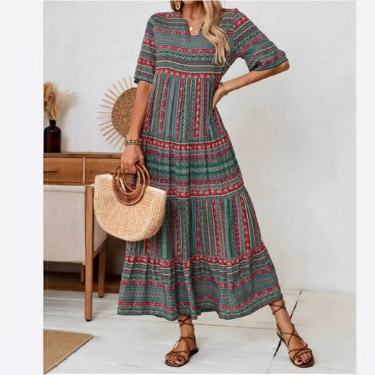 Damen Maxikleid im Ethno-Design R&B