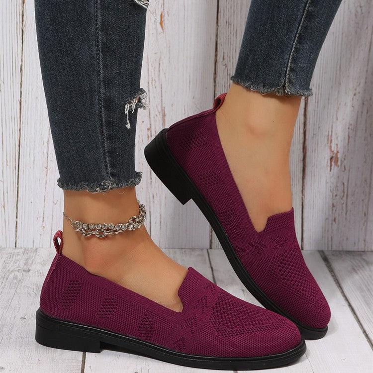Damen luftige Slip-On Sneakers mit atmungsaktivem Netzmaterial R&B
