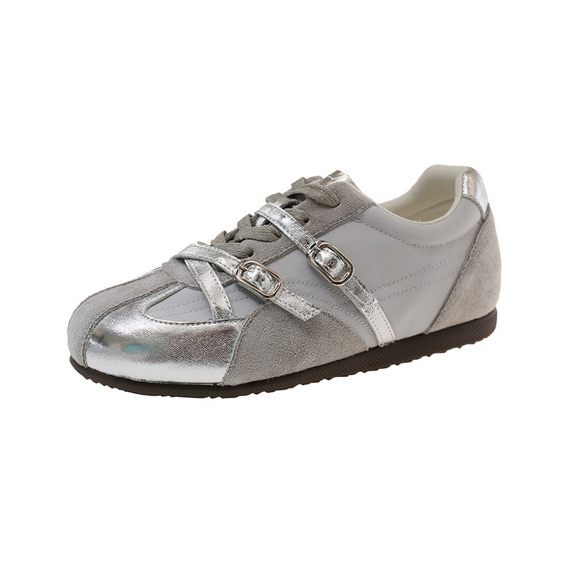 Damen Sneaker mit doppeltem Riemen und atmungsaktiver Oberflächenstruktur R&B