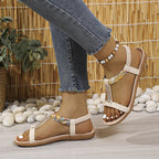 Damen modische Sandalen mit floralem Design und komfortablem Fußbett