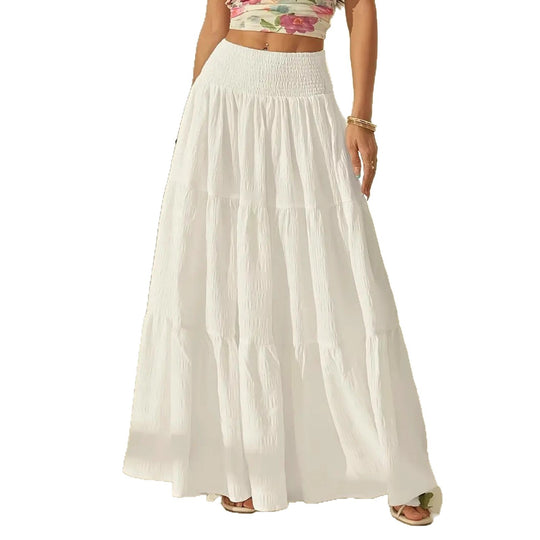 Damen Maxi-Rock mit voluminösem Schichten-Design R&B