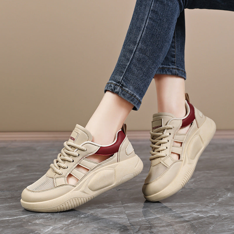 Damen Sportliche Sneakers mit atmungsaktiver Mesh-Oberfläche und dämpfender Sohle R&B