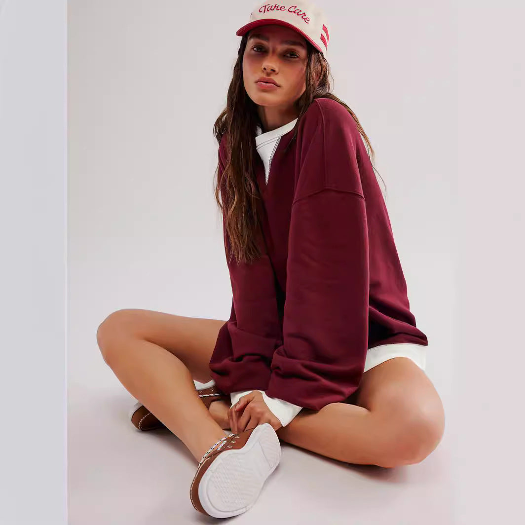 Damen Oversized Sweatshirt mit modernem Design und weichem Material R&B
