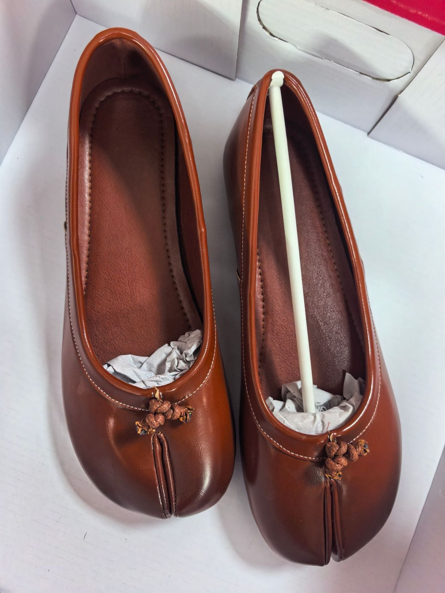 Damen elegante Ballerinas mit modischem Knotendetail R&B