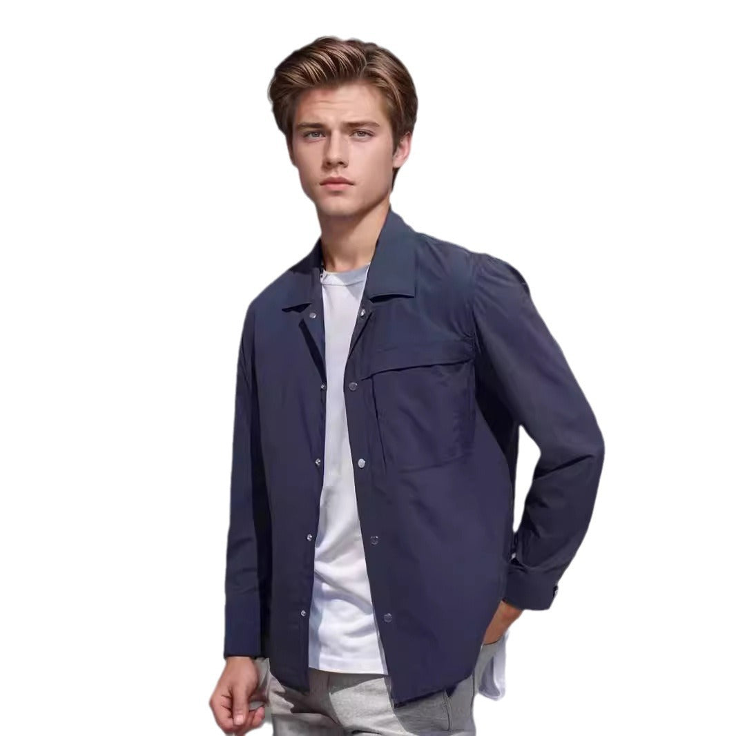 Herren leichte Utility-Jacke mit praktischen Taschen und modernem Design R&B