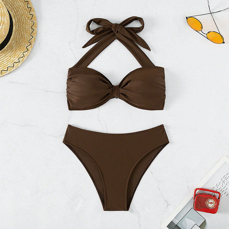 Damen Bandeau-Bikini mit romantischem Schleifen-Design R&B