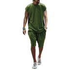 Herren lässiges Freizeit-Set aus hochwertigem Baumwollmix mit Oversize-Schnitt R&B